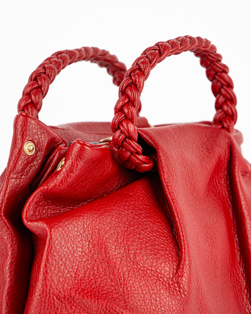 Borsa a mano con manico intrecciato