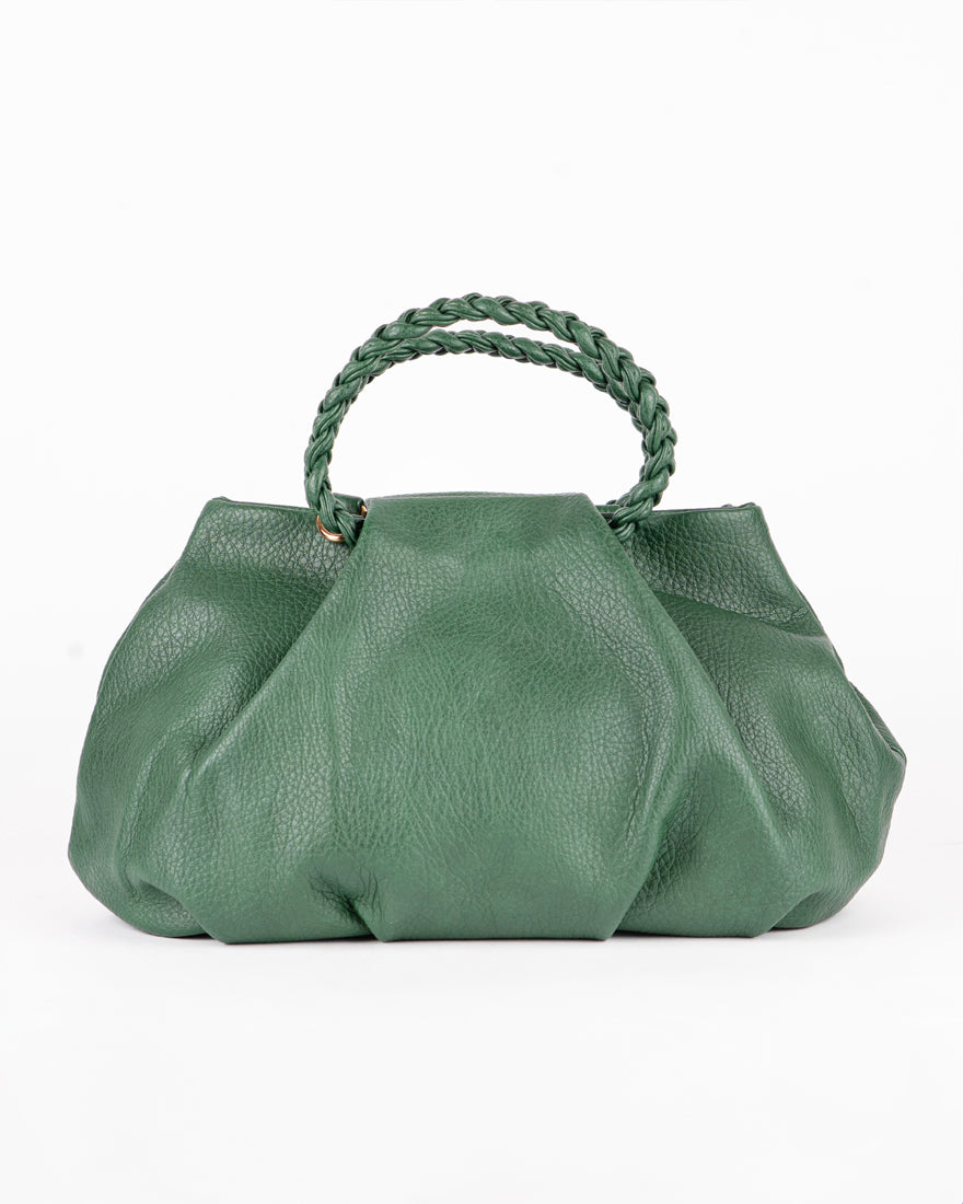 Borsa a mano con manico intrecciato