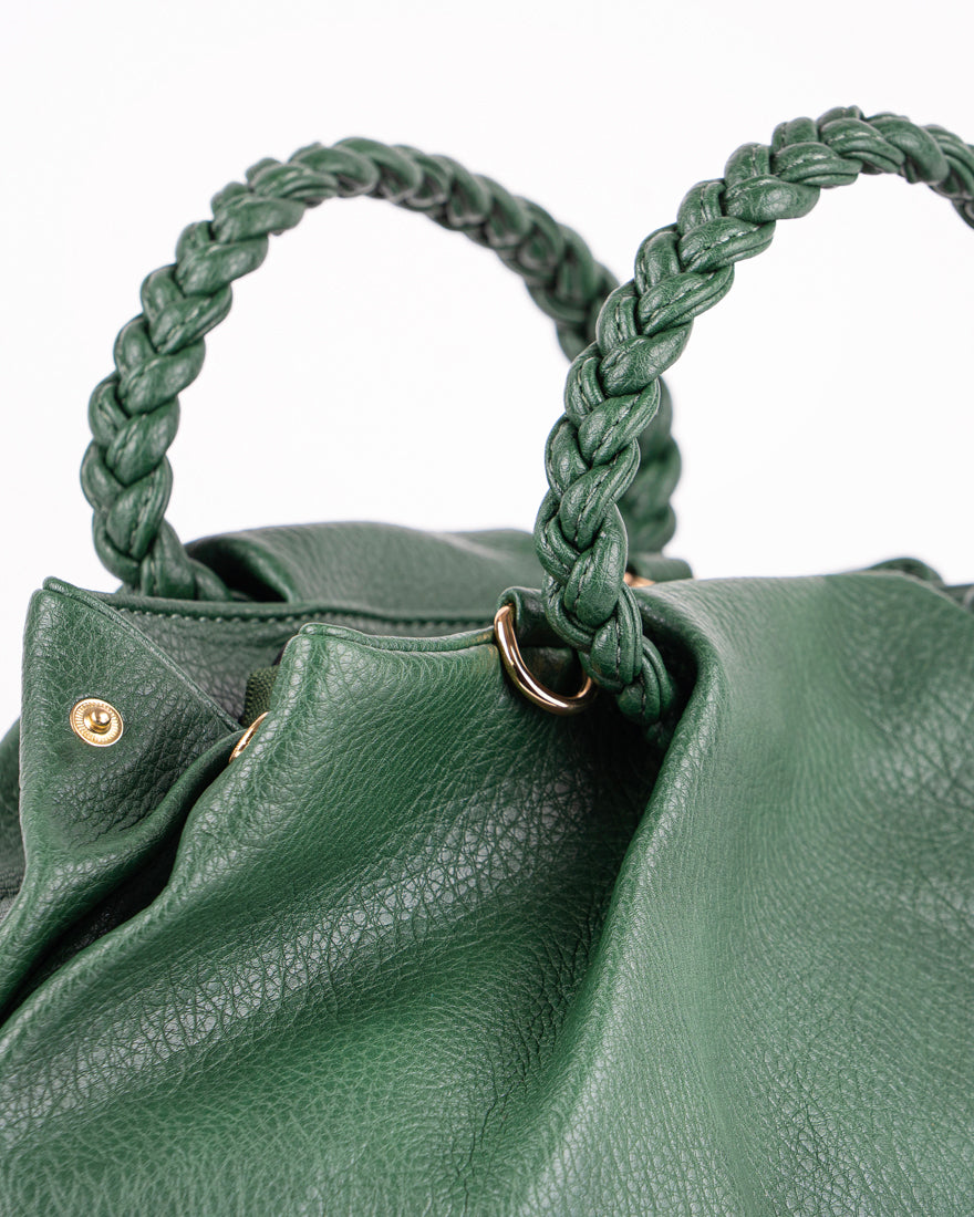 Borsa a mano con manico intrecciato