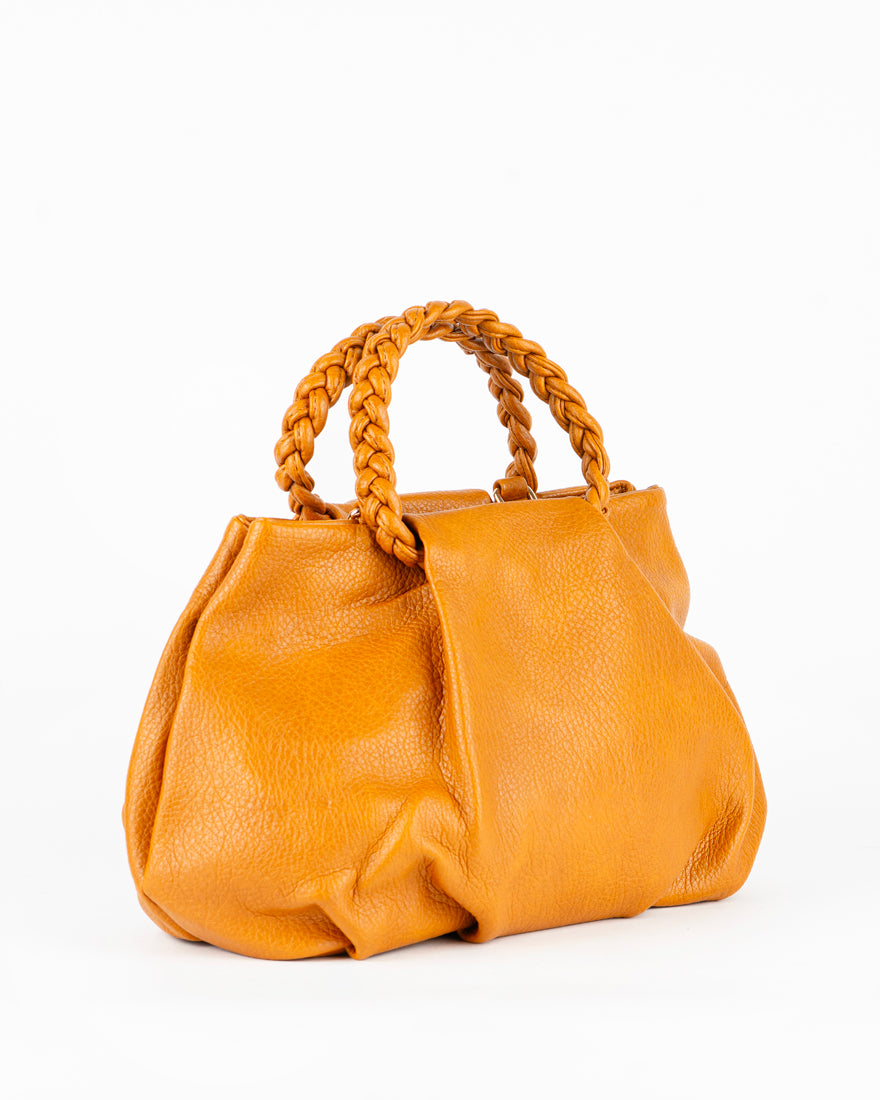 Borsa a mano con manico intrecciato