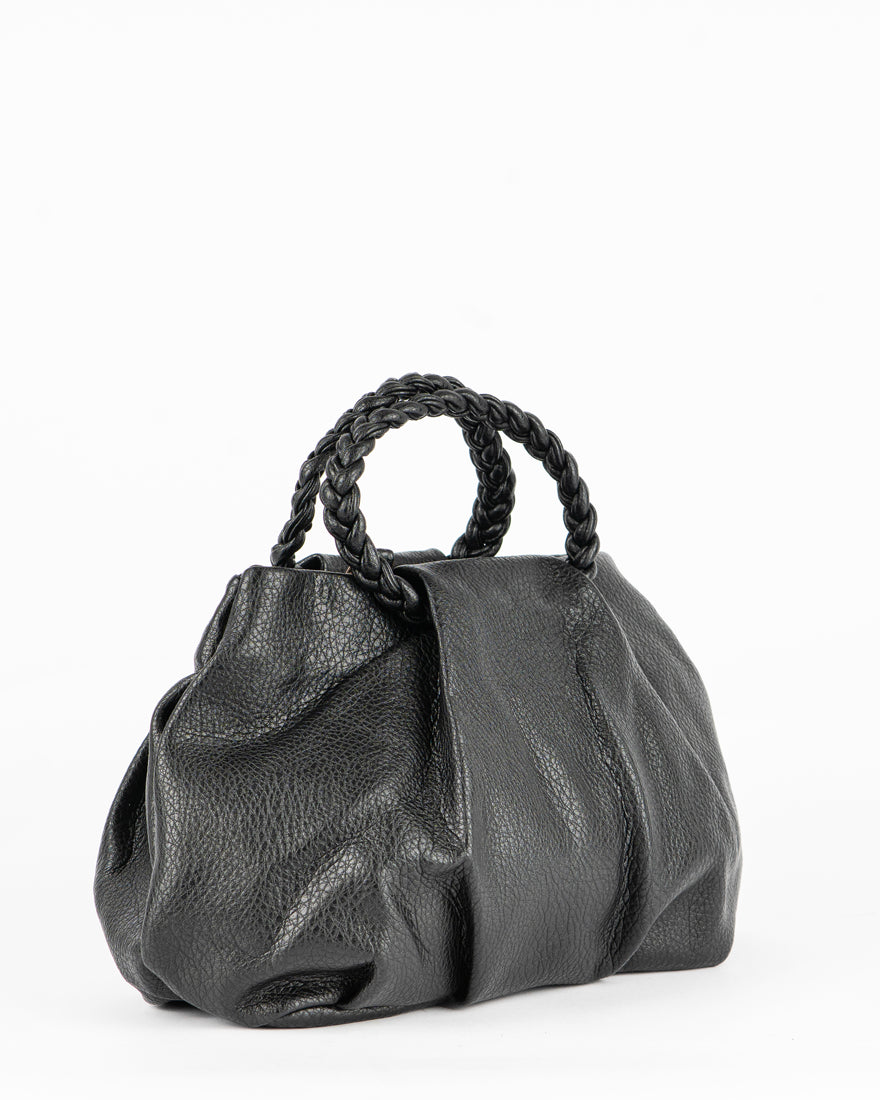 Borsa a mano con manico intrecciato