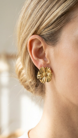 Orecchini con fiore