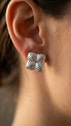 Orecchini quadri silver