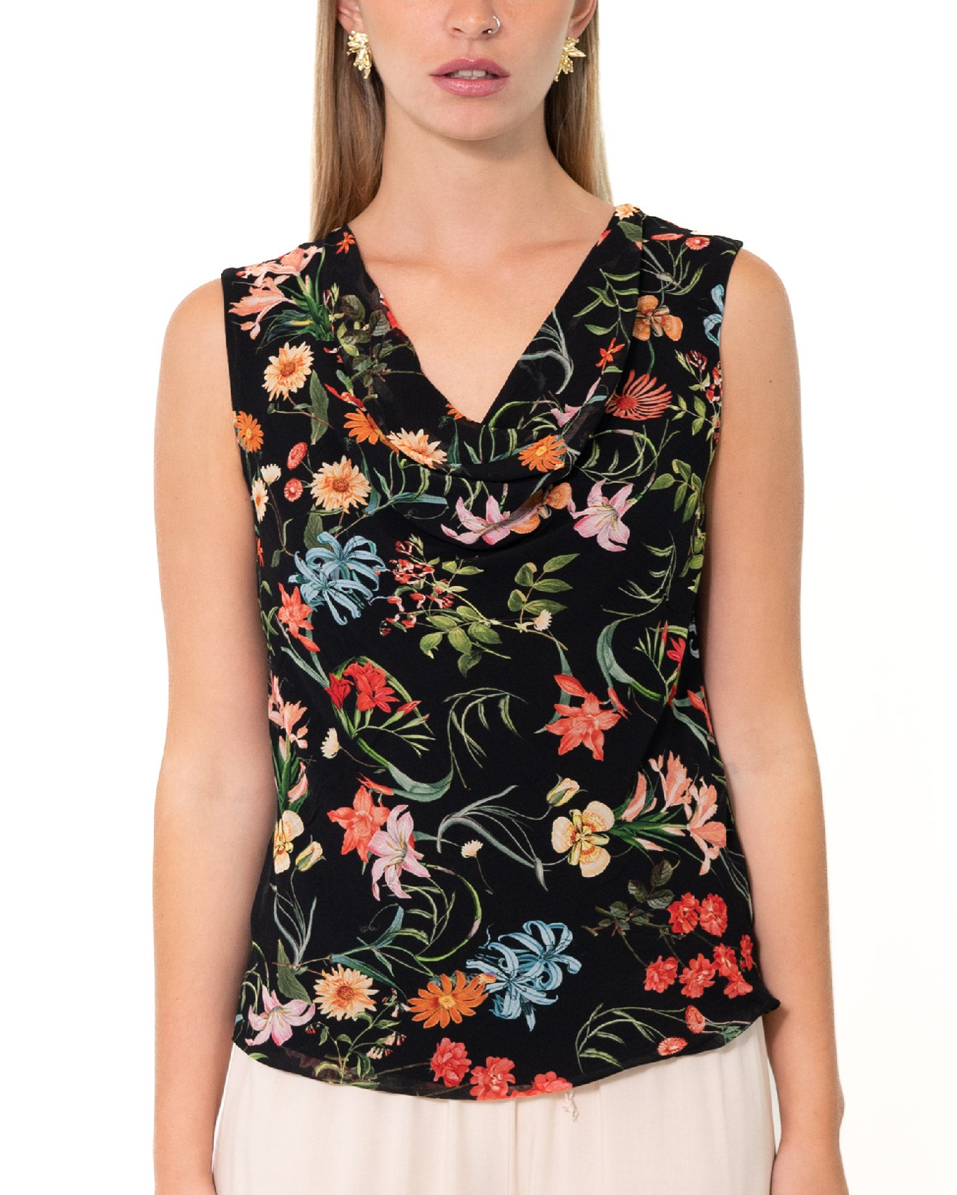Blusa con Fiori Colorati