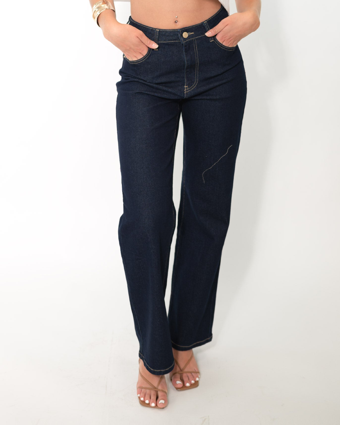 JEANS VITA ALTA A ZAMPA