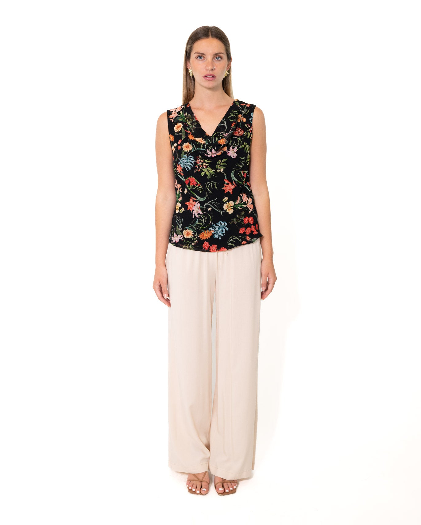 Blusa con Fiori Colorati