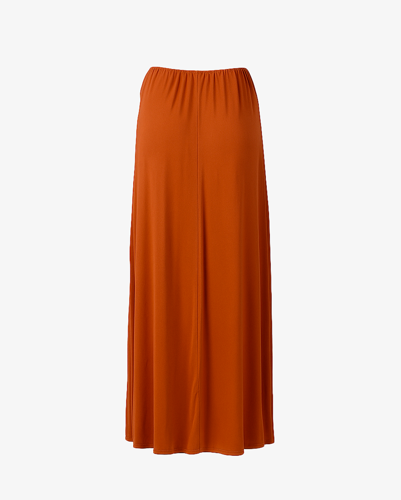 Gonna a tubino morbida con accessorio a sinistra